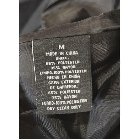 Public Notices Men’s Black Striped Blazer Jacket Size M | 3 Button Double Vent - Picture 8 of 8